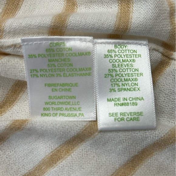 LILLY PULITZER Women's Small White Tan ELBA COOLMAX sweater tee Tassels beach - Picture 9 of 10